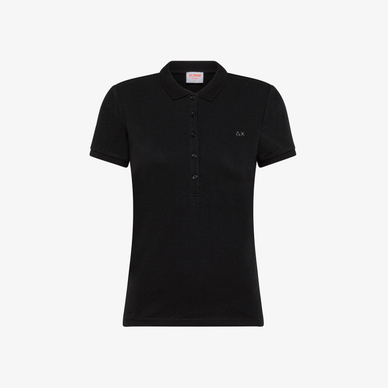 SUN68 POLO BASIC S/S EL COLORE NERO