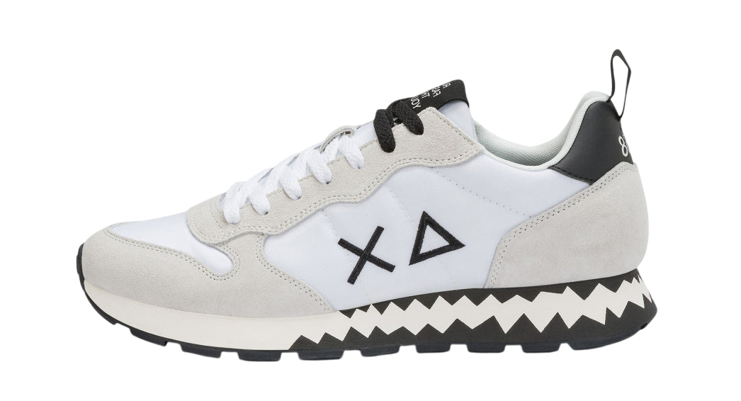 SUN68 SNEAKERS UOMO TOM SNAKE BIANCO