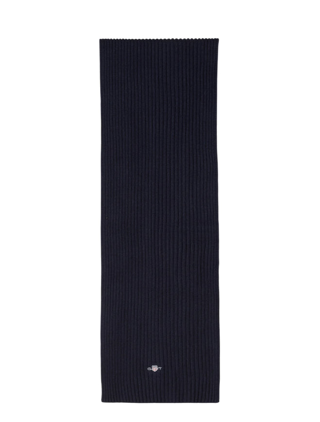 GANT SCIARPA UOMO COTTON BLEND LOGO BLU MARINE