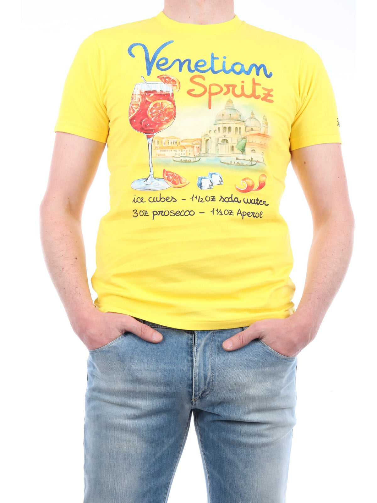 MC2 SAINT BARTH T-SHIRT STAMPA VENETIAN SPRITZ COLORE GIALLO