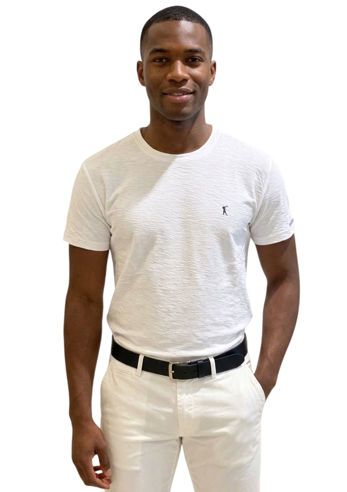 MARK MIDOR T-SHIRT IN COTONE FIAMMATO COLORE BIANCO