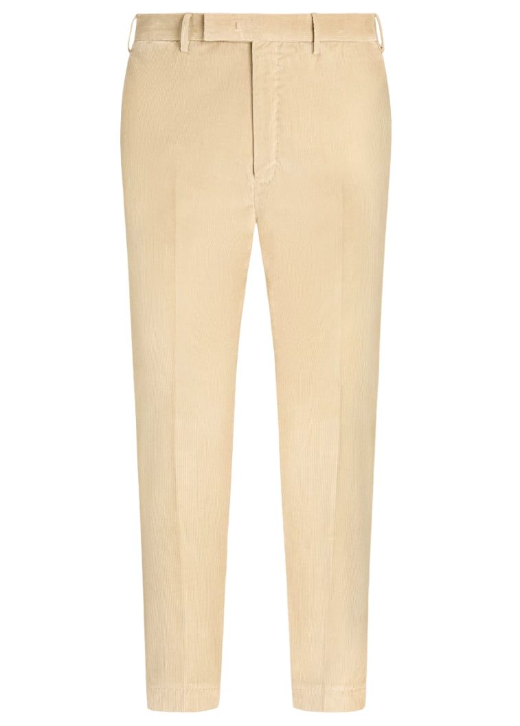 PT01 PANTALONE IN VELLUTO DIECI BEIGE CHIARO